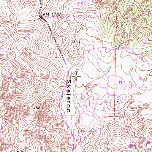 Topographic Map of North Ranch Park, CA