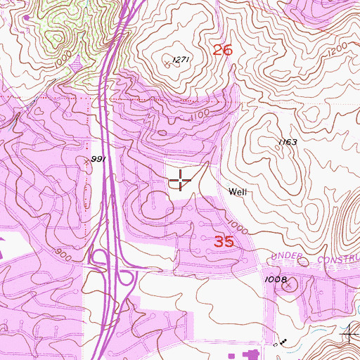 Topographic Map of Oak Brook Park, CA