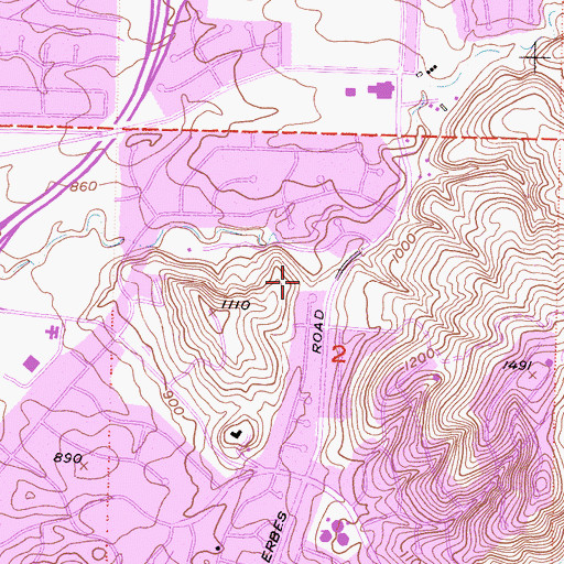 Topographic Map of Old Meadows Community Center, CA
