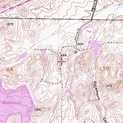 Topographic Map of Rancho Madera Community Park, CA