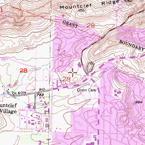 Topographic Map of Spring Meadow Park, CA