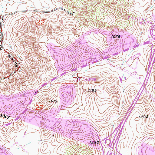 Topographic Map of Sunset Hills Country Club, CA