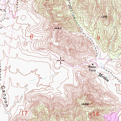 Topographic Map of Valley View Park, CA