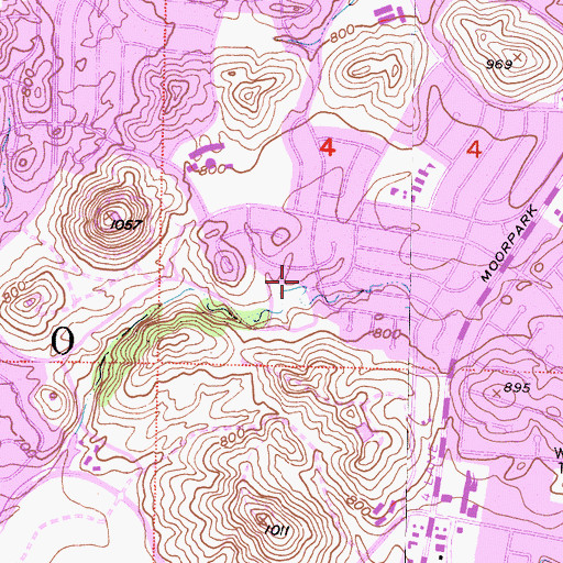 Topographic Map of Conejo Valley Community Center, CA