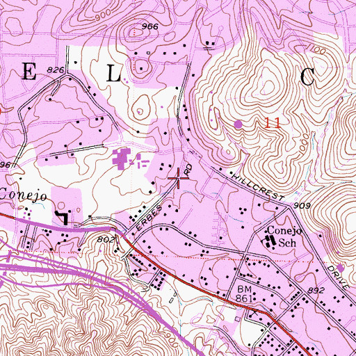 Topographic Map of Estella Park, CA