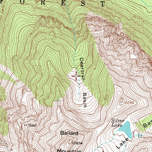 Topographic Map of Deertrail Basin, CO
