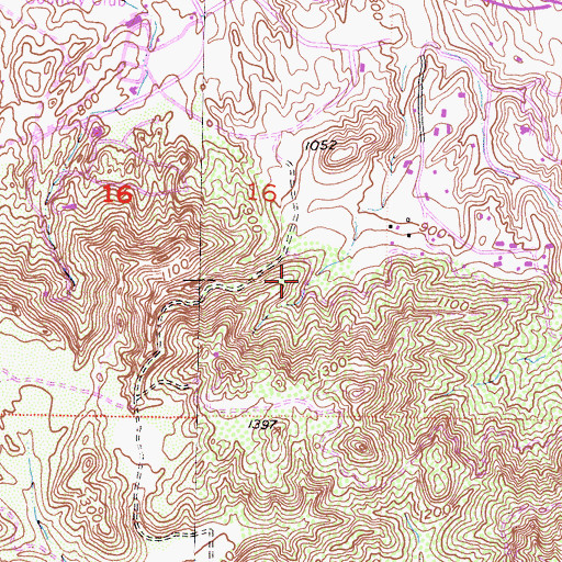Topographic Map of Los Padres Open Space, CA
