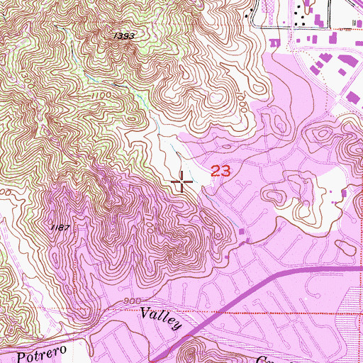 Topographic Map of Triunfo Community Park, CA