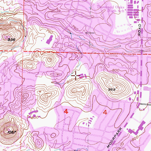 Topographic Map of University Elementary School, CA