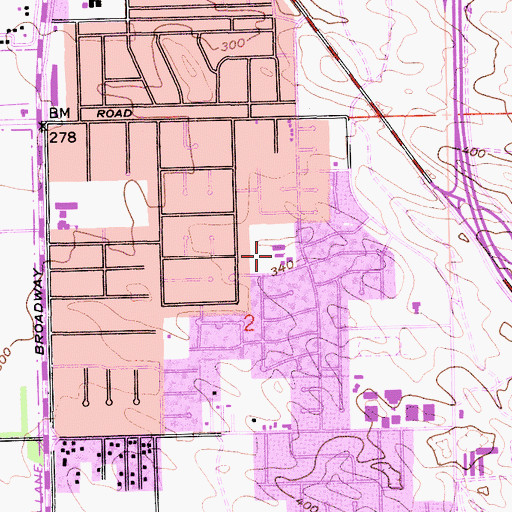 Topographic Map of Alice Shaw Elementary School, CA
