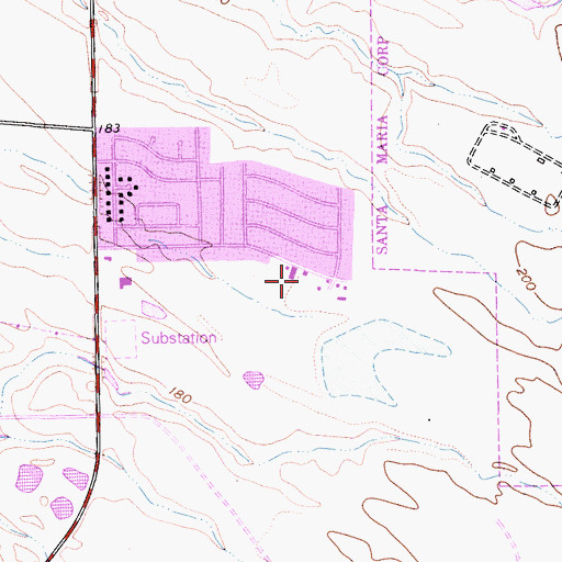 Topographic Map of Arellanes Elementary School, CA