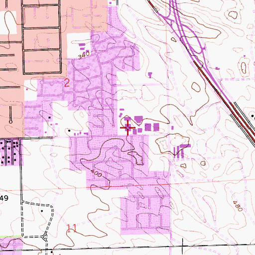 Topographic Map of Ernest Righetti High School, CA
