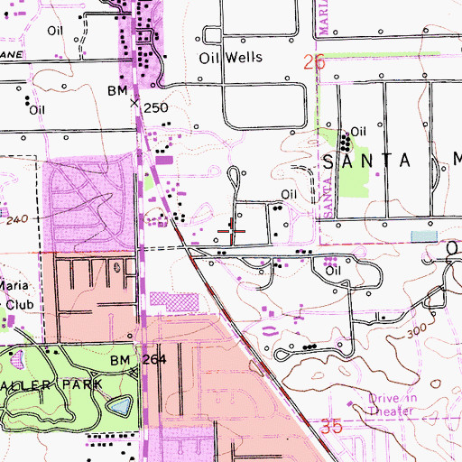 Topographic Map of Miramonte Park North, CA