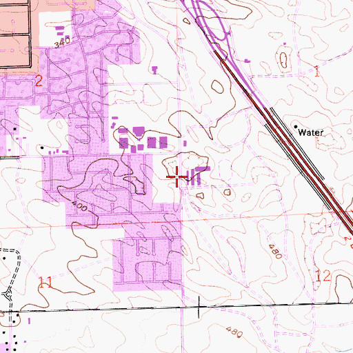 Topographic Map of Saint Joseph High School, CA