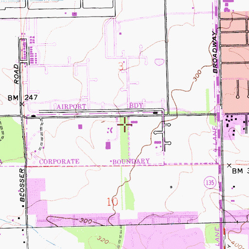 Topographic Map of Santa Barbara County Technical Services Building, CA