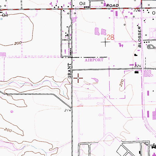 Topographic Map of Sunset Ridge Golf Course, CA