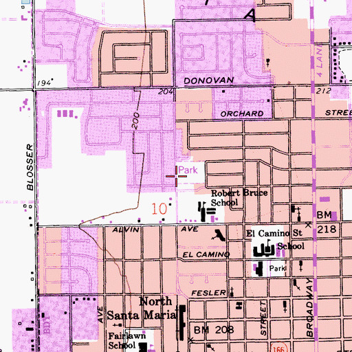 Topographic Map of Atkinson Park, CA