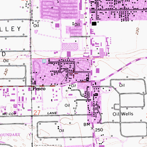 Topographic Map of Aurora Korean Baptist Church, CA