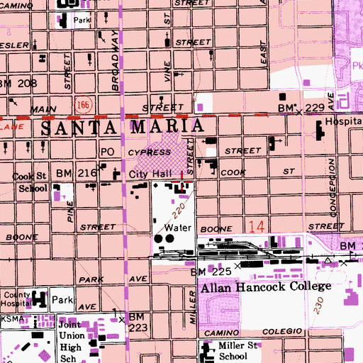 Topographic Map of The Church of Jesus Christ of Latter Day Saints, CA