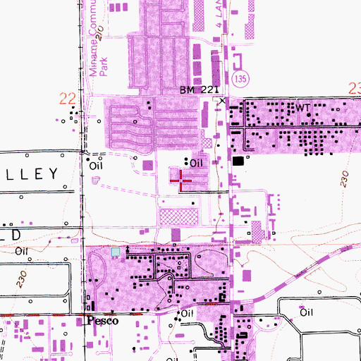 Topographic Map of El Capitan Village Mobile Home Park, CA