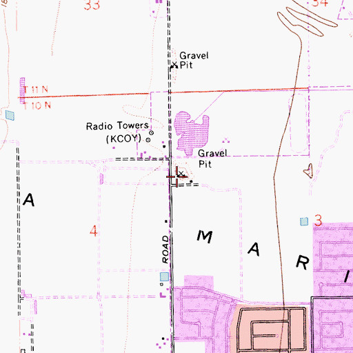 Topographic Map of Grogan Park, CA