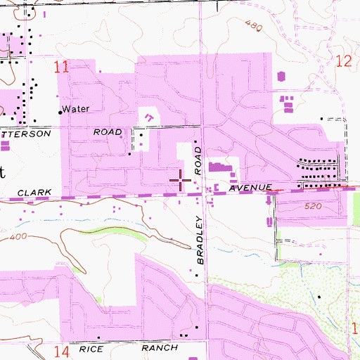 Topographic Map of Acorn Shopping Center, CA