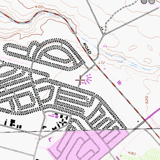 Topographic Map of Crestview Elementary School, CA