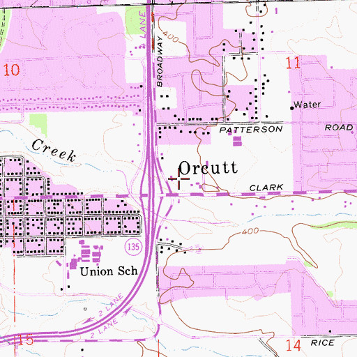 Topographic Map of Delta Continuation High School, CA
