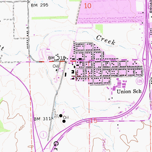 Topographic Map of House of Faith Church, CA