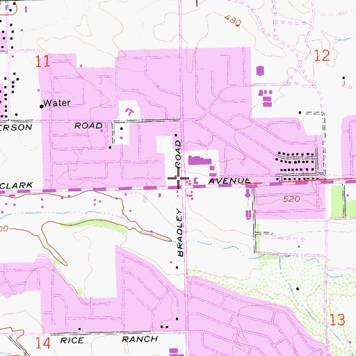 Topographic Map of Orcutt Branch Santa Maria Public Library, CA