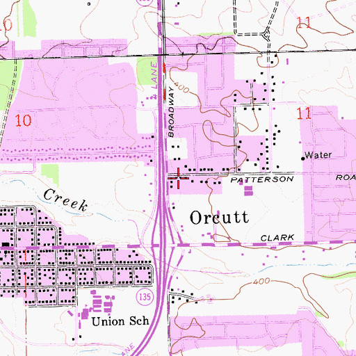 Topographic Map of Orcutt Christian Church, CA
