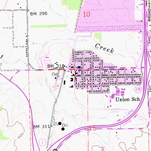 Topographic Map of Orcutt Post Office, CA