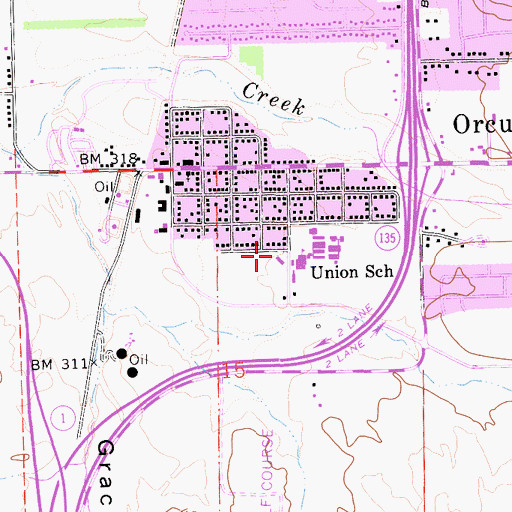 Topographic Map of Orcutt Union School District Office, CA