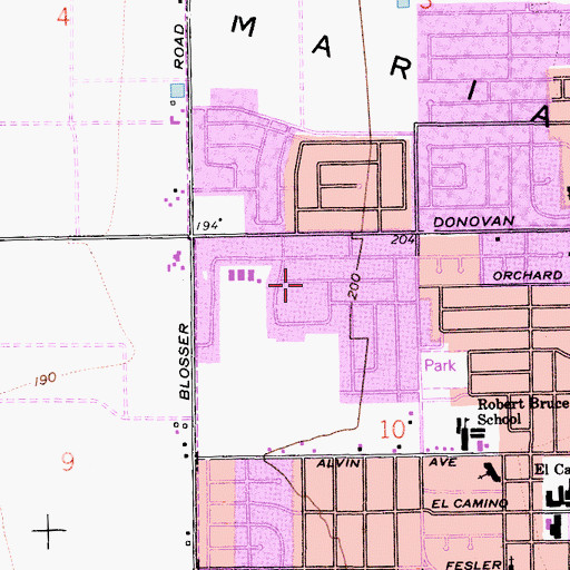 Topographic Map of Saint John Newman Church, CA