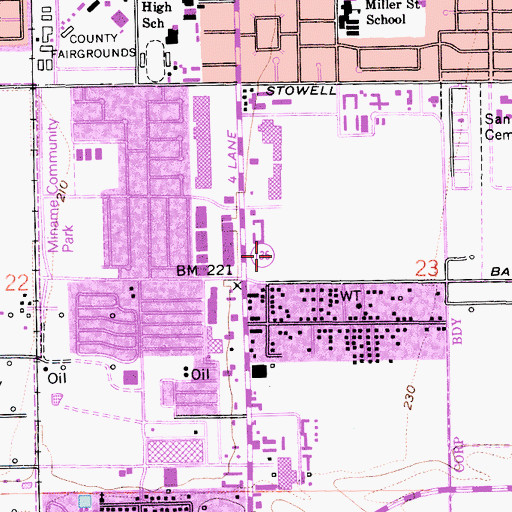 Topographic Map of Santa Maria Post Office, CA