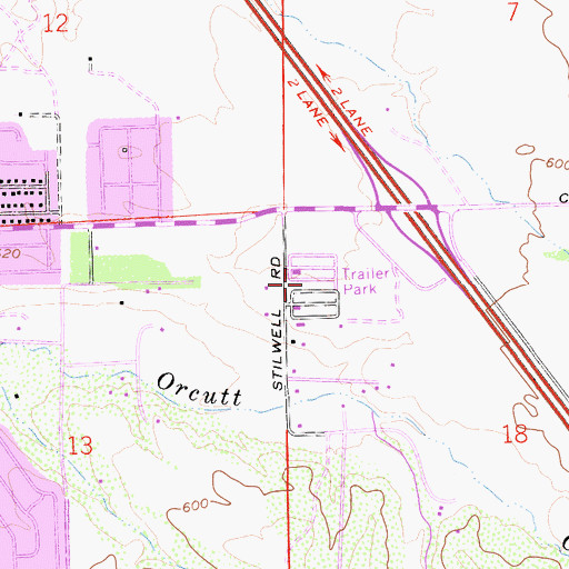 Topographic Map of Town and Country Trailer Estates, CA