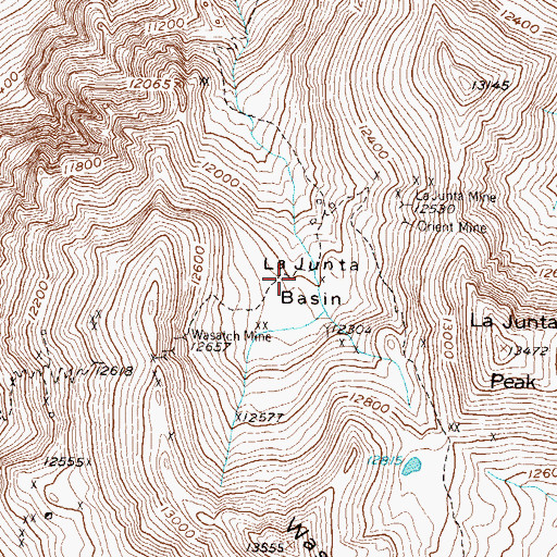Topographic Map of La Junta Basin, CO