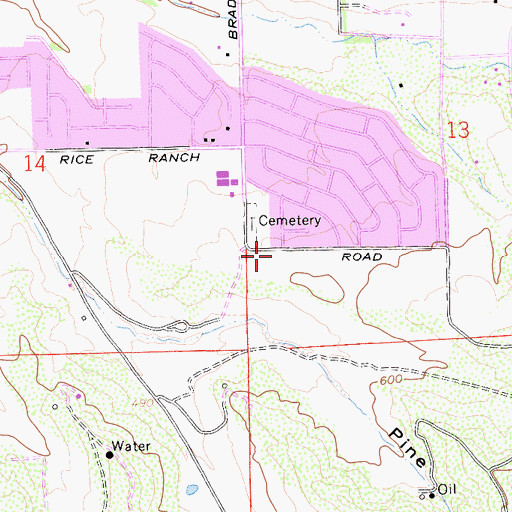 Topographic Map of Unity Chapel of Light Church, CA