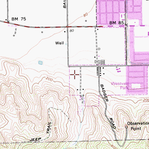Topographic Map of Foothill Estates, CA