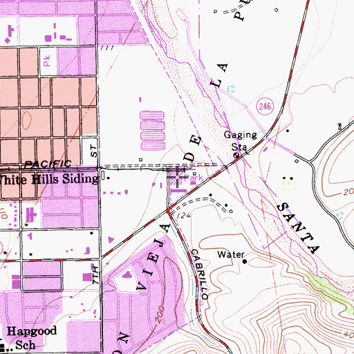 Topographic Map of Ingram Park, CA
