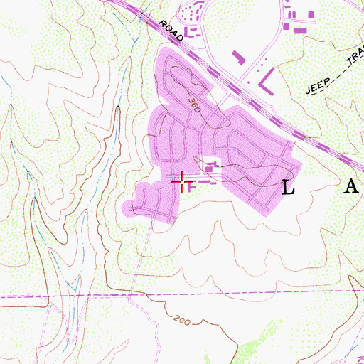 Topographic Map of Maple Continuation High School, CA