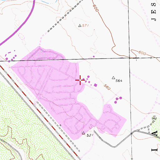 Topographic Map of Manzanita Public Charter School, CA