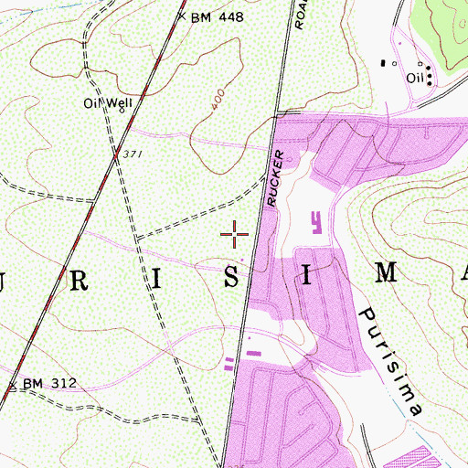 Topographic Map of Mission Hills Baptist Church, CA