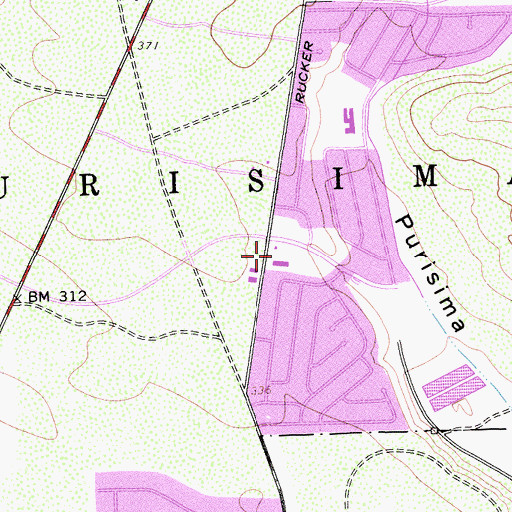 Topographic Map of Mission Hills Shopping Center, CA