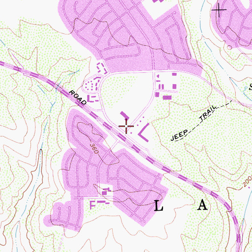 Topographic Map of Vandenberg Village Library, CA