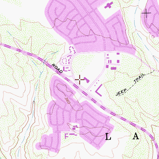 Topographic Map of Vandenberg Village Shopping Center, CA