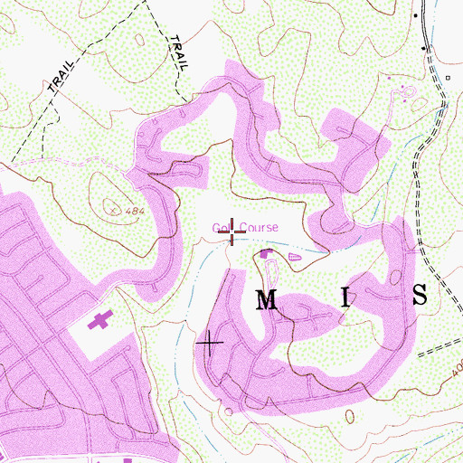 Topographic Map of Village Country Club, CA