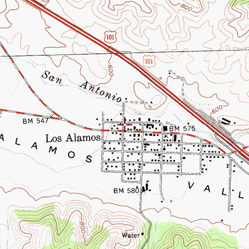 Topographic Map of Arthur Ferrini Park, CA