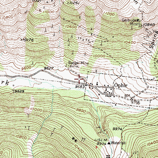 Topographic Map of Spring Gulch, CO