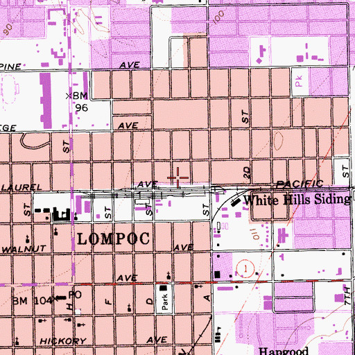 Topographic Map of Church of God of Prophecy, CA
